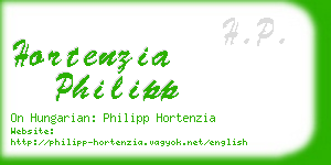hortenzia philipp business card